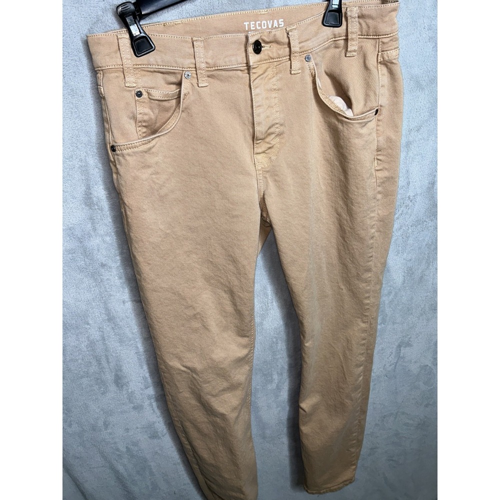 Tecovas Everyday Standard Jeans Mens 32x32 Sand Twill Tan Western Pants Stretch - Picture 4 of 12